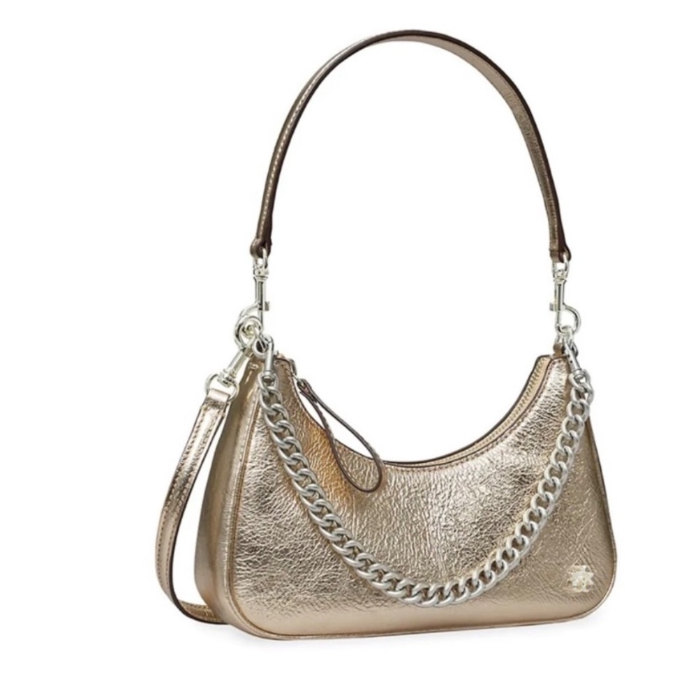 Tory Burch gold small Mercer bag